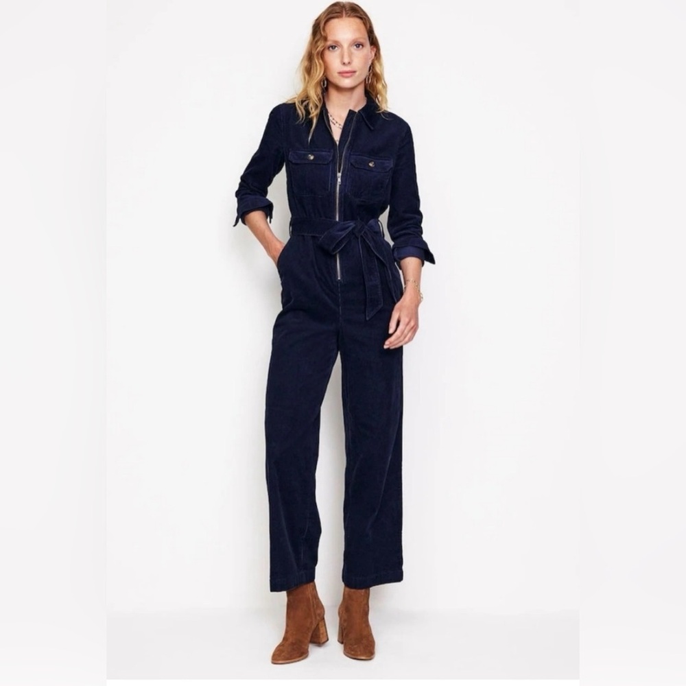 Boden Navy Corduroy Jumpsuit